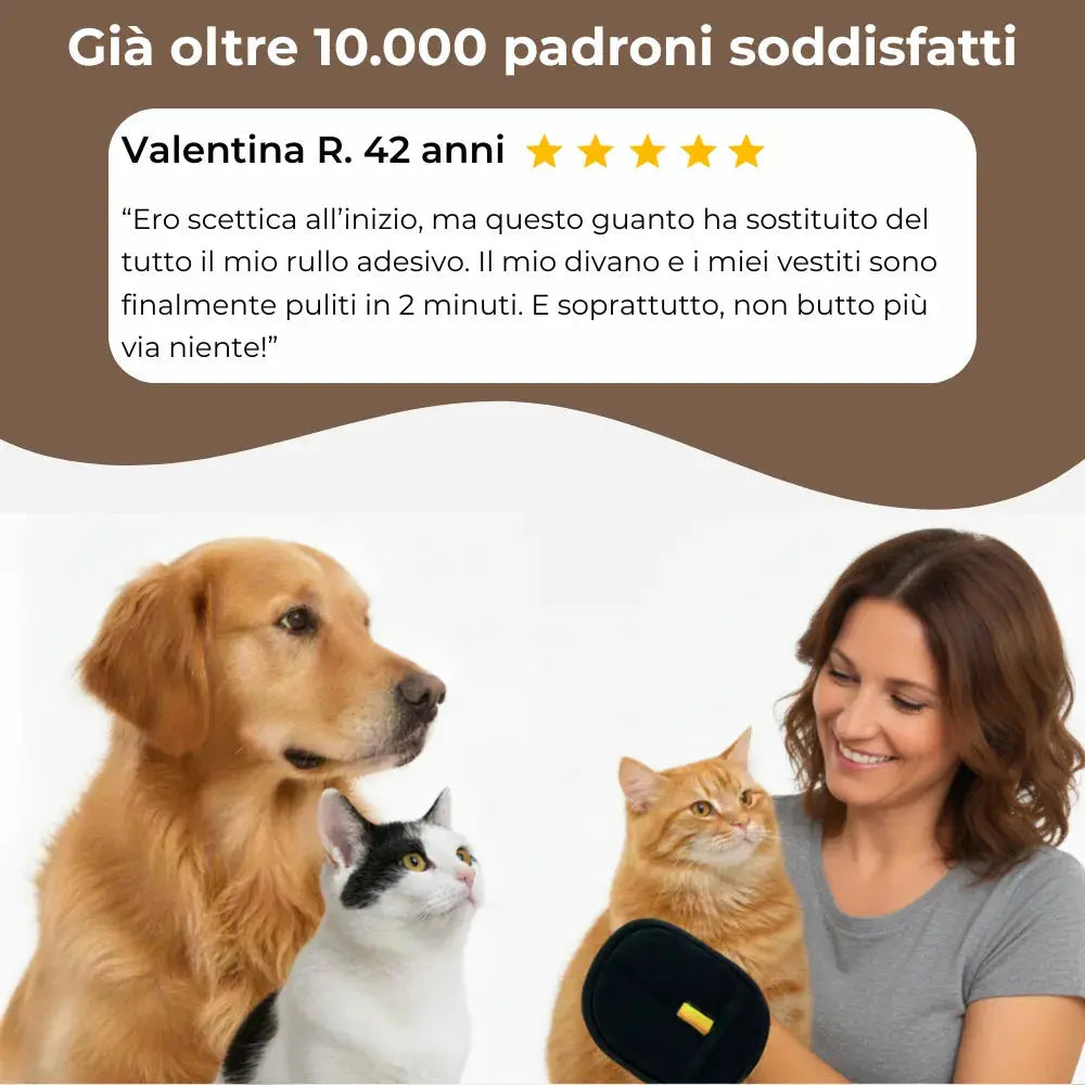 ZeroPelo™ – Guanto leva peli per pet, riutilizzabile ed ecologico